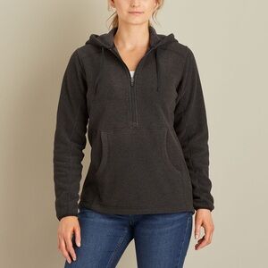 DULUTH TRADING CO. Park Point
Fleece Hooded Pullover 1/2 Zip Charcoal Hoodie